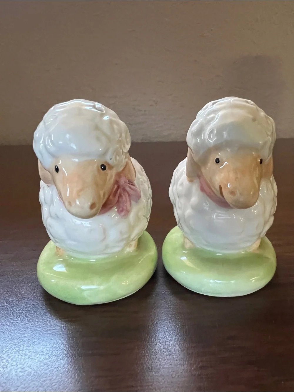 Vintage Ceramic Sheep Salt and Pepper Shakers